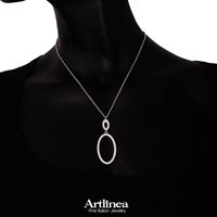 Collar Artlinea Mujer in Plata Zircone ZCL1370-LB - ZCL1370-LB